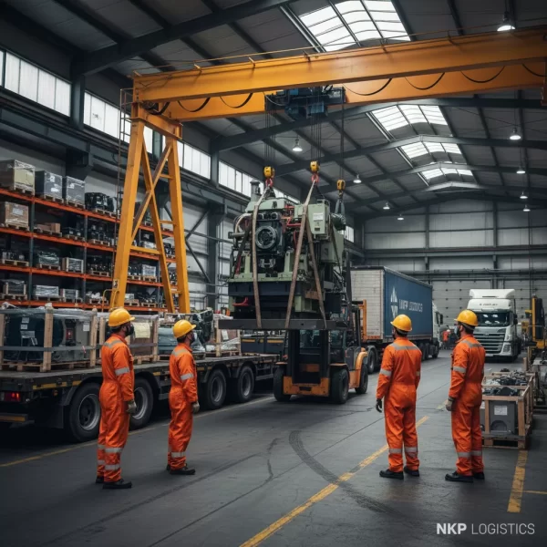 4. Kỹ thuật viên mặc đồ bảo hộ đang giám sát quy trình di dời an toàn.