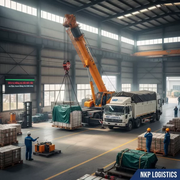 3. Xe cẩu chuyên dụng tại nhà xưởng