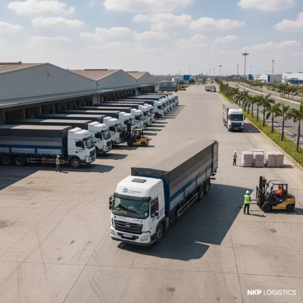 1. Đội xe tải chuyên tuyến Đức Hòa – Long Hậu