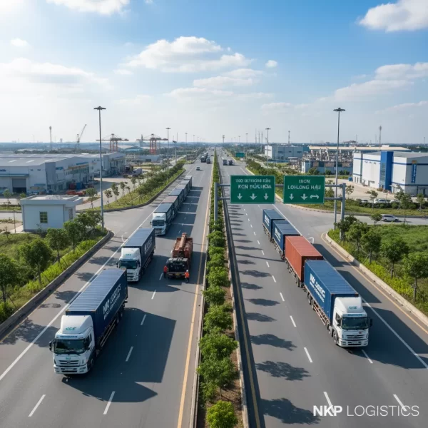 4. Hành trình vận chuyển hàng giữa hai KCN