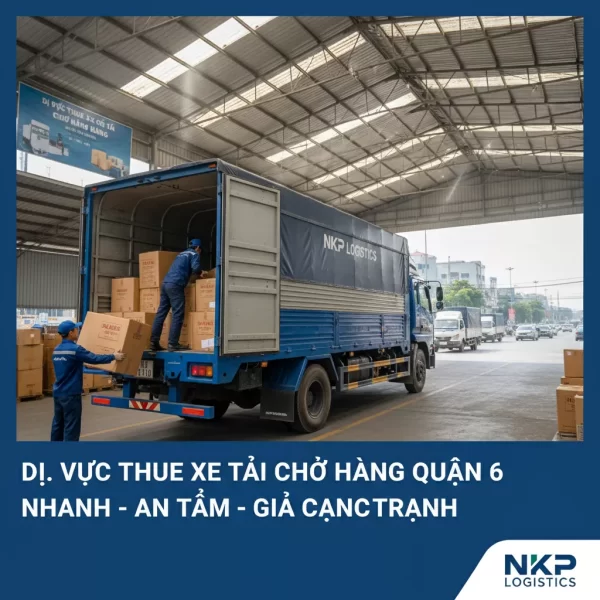Dựa trên tiêu đề 'Dịch Vụ Thuê Xe Tải Chở Hàng Quận 6 – Nhanh, An Toàn, Giá Cạnh Tranh', đây là 5 từ khóa ảnh độc đáo: