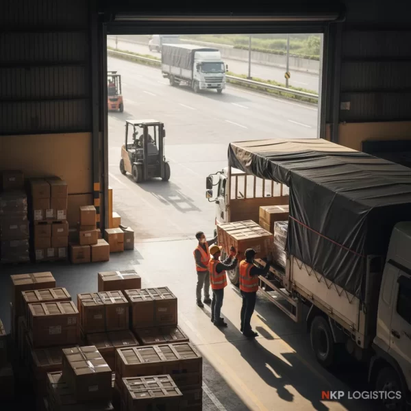 2. Bốc xếp hàng hóa lên xe tải chuyên nghiệp