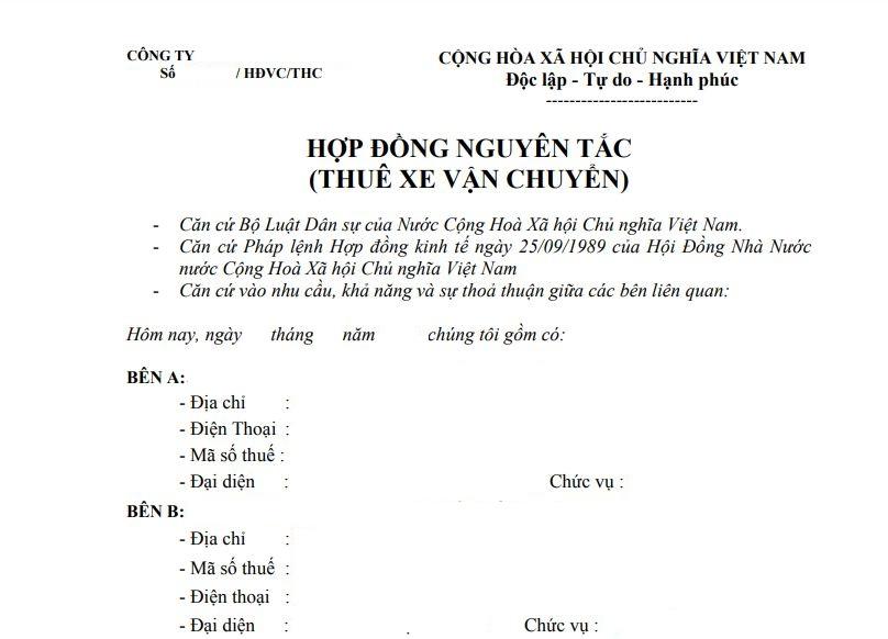 Điều khoản quan trọng trong hợp đồng thuê xe vận tải
