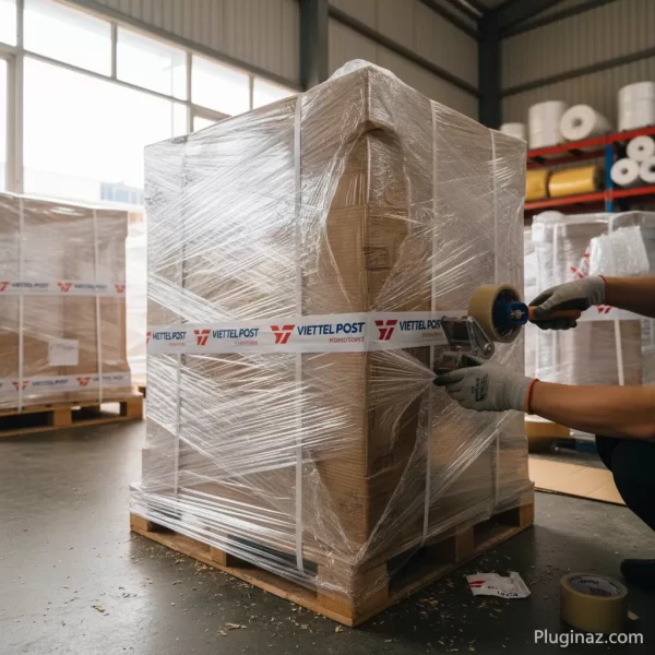 Góc nhìn cận cảnh quy trình đóng gói hàng cồng kềnh