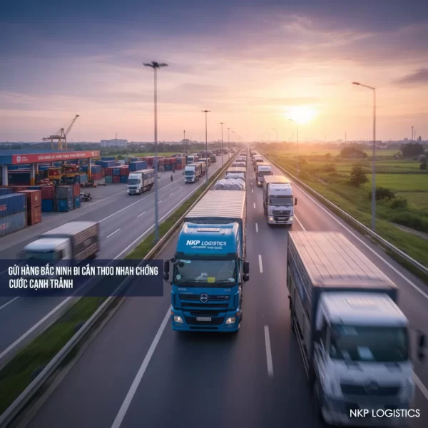 4.  Xe tải Bắc-Nam trên cao tốc mờ ảo vì tốc độ