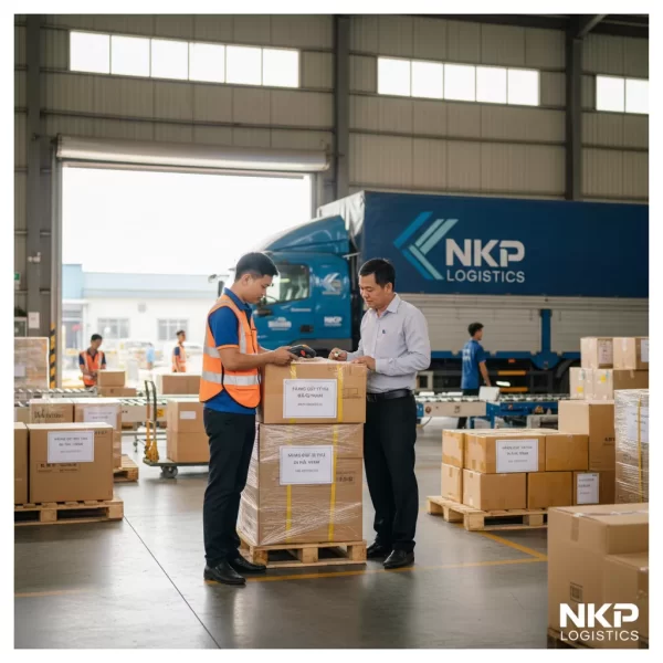 2.  Bàn giao kiện hàng cẩn thận