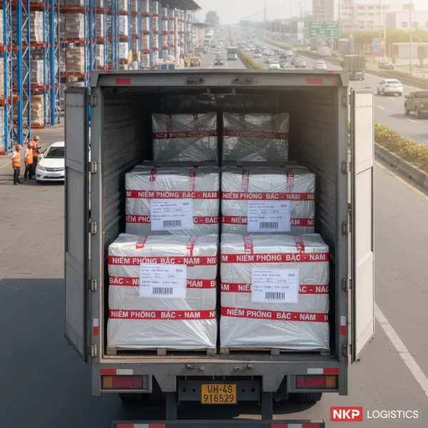 4.  Kiện hàng niêm phong Bắc-Nam