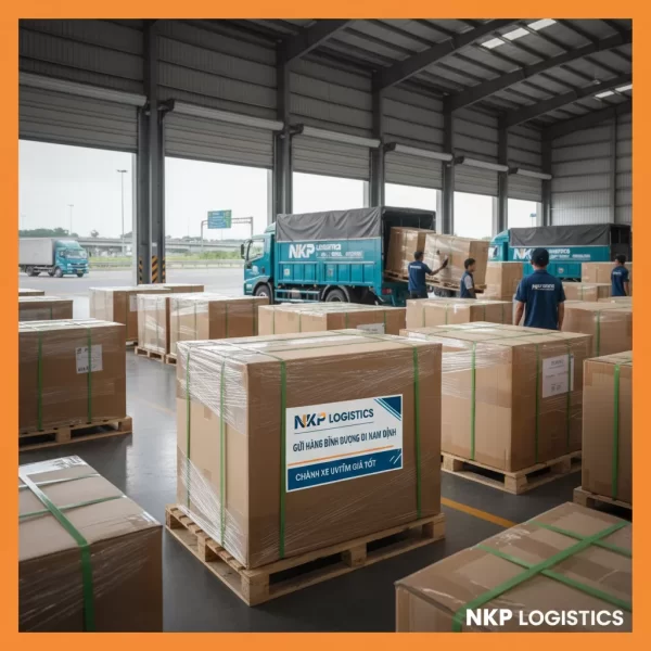 3. Kiện hàng được dán tem NKP Logistics