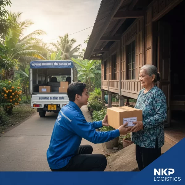 4. Bàn tay shipper trao gói hàng tận cửa nhà miền Tây