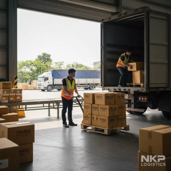 2. Nhân viên bốc xếp hàng hóa cẩn thận