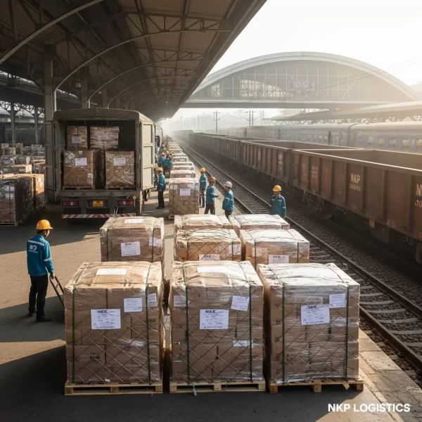 1. Hàng hóa tập kết trên sân ga Sài Gòn