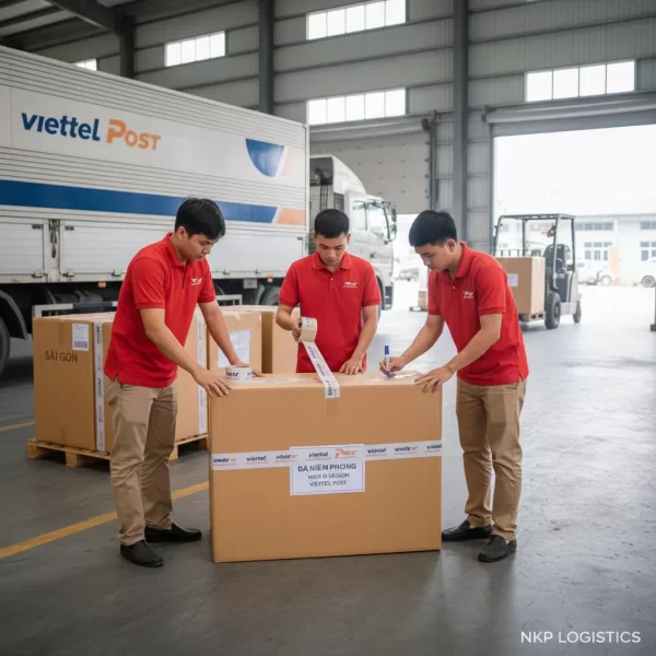 3. Niêm phong kiện hàng đi Sài Gòn