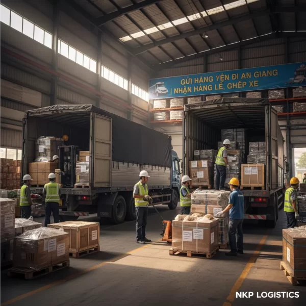 2. Xếp dỡ hàng ghép tại kho Hưng Yên