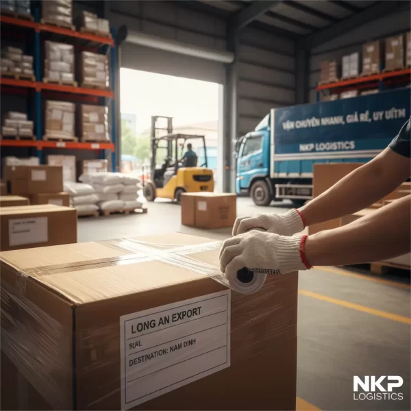 3. Bàn tay cẩn trọng đóng gói hàng Long An