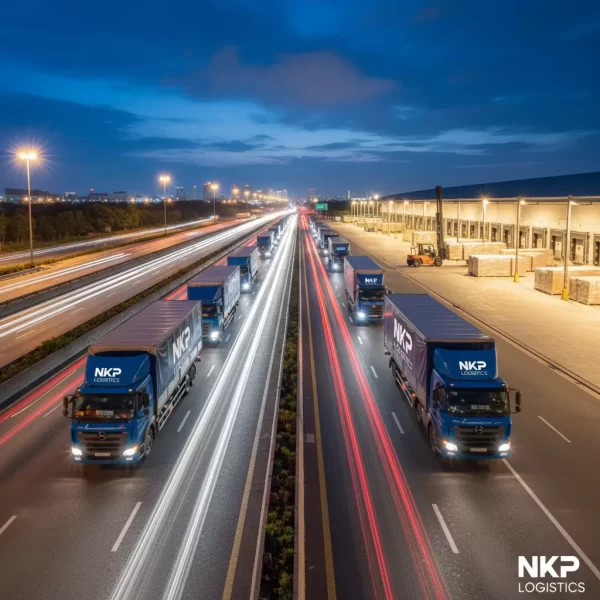 3. Vệt mờ tốc độ của xe tải trên quốc lộ nối liền hai tỉnh.