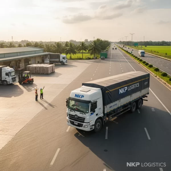 2. Xe tải lăn bánh từ Long An