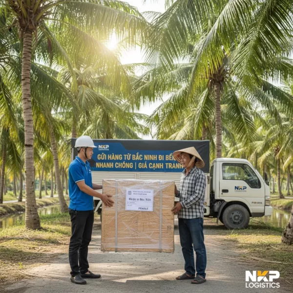 3.  Kiện hàng công nghiệp Bắc Ninh trao tay giữa vườn dừa Bến Tre.