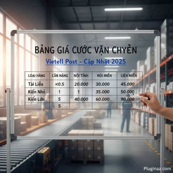 Bảng giá cước vận chuyển