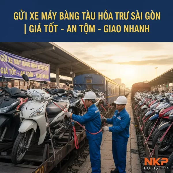 2. Nhân viên chằng buộc xe máy