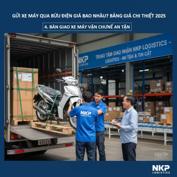 4. Bàn giao xe máy vận chuyển an toàn