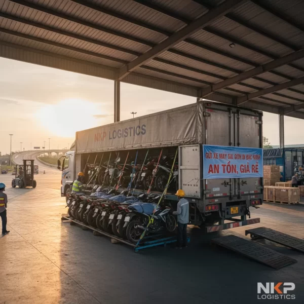 Xe tải chở xe máy Bắc Nam