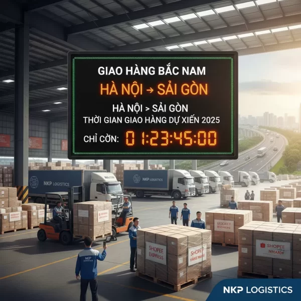 2. Đồng hồ đếm ngược giao hàng Bắc Nam
