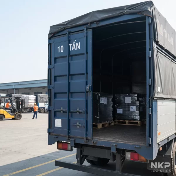 Cận cảnh cửa thùng kín xe 10 tấn