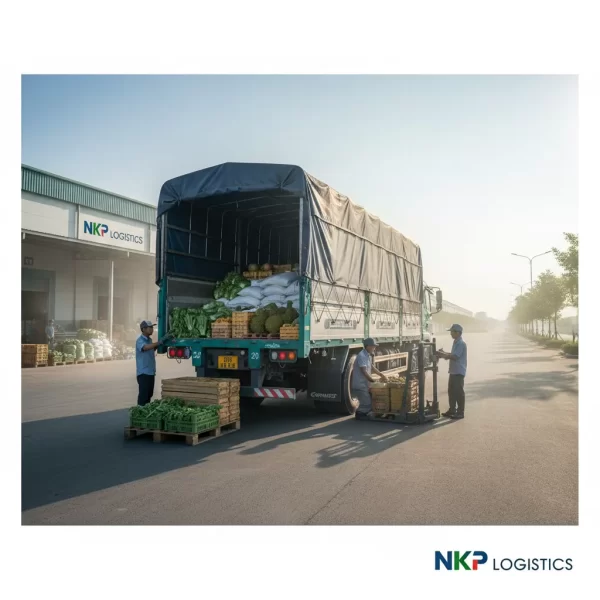 3. Thùng xe 20 tấn mui bạt chở nông sản