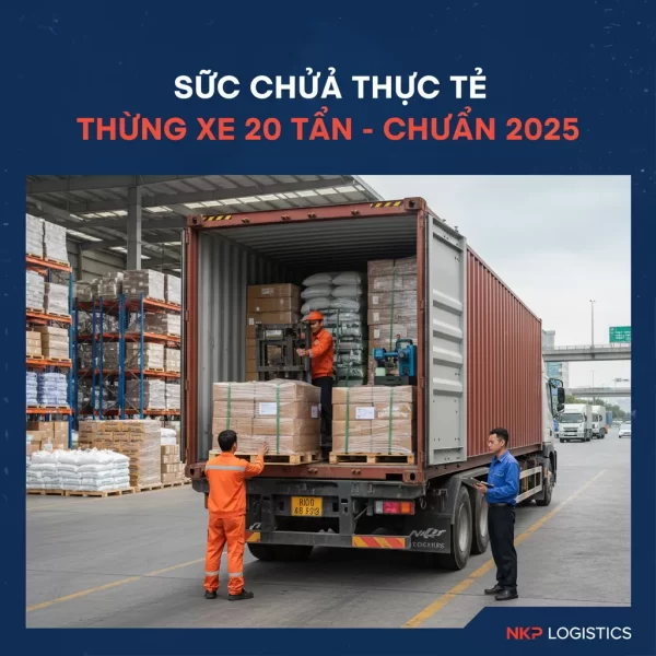 4. Mô phỏng sức chứa thực tế thùng xe 20 tấn