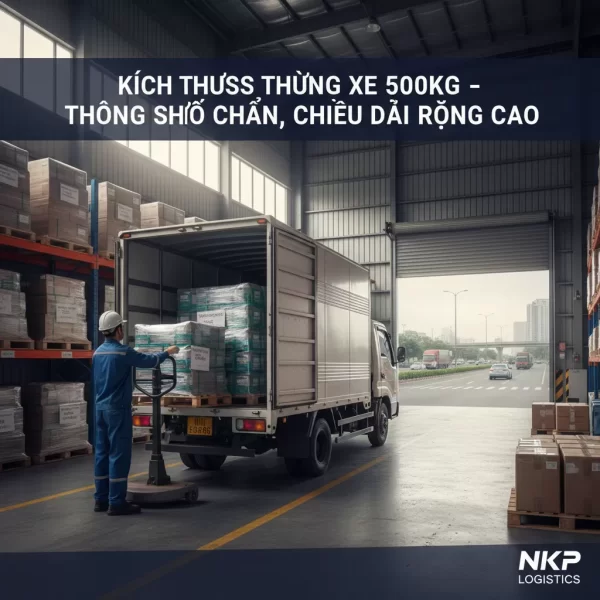 Sức chứa thùng xe 500kg