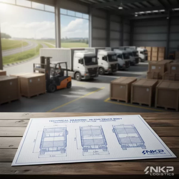 1. Bản vẽ kỹ thuật thùng xe tải 30 tấn