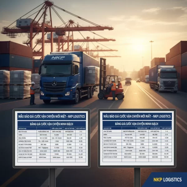 3. Bảng giá cước vận chuyển minh bạch