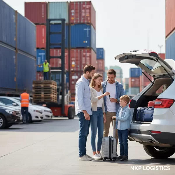 4.  Gia đình nhận xe đi du lịch