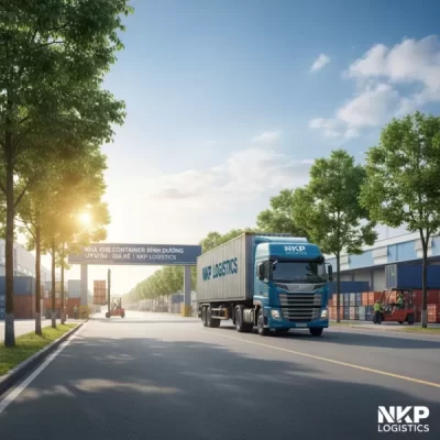 Dựa trên tiêu đề 'Nhà Xe Container Bình Dương Uy Tín – Giá Rẻ | NKP Logistics', đây là 5 từ khóa ảnh độc đáo: