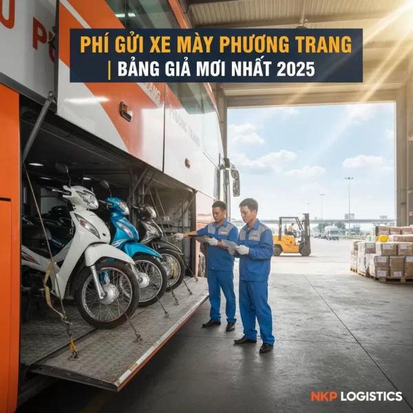 2.  xe máy trong hầm hàng xe khách Phương Trang