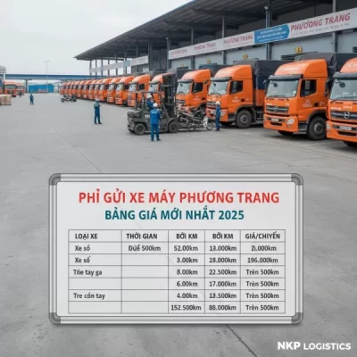 Dựa trên tiêu đề "Phí Gửi Xe Máy Phương Trang | Bảng Giá Mới Nhất 2025", đây là 5 từ khóa ảnh độc đáo: