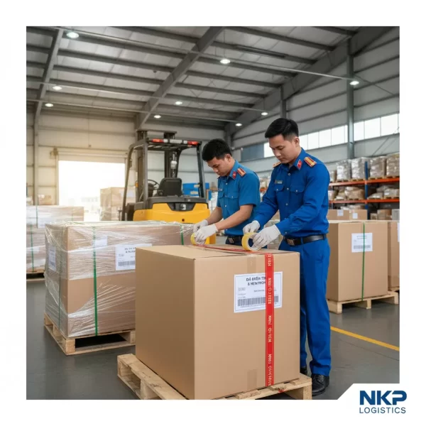 3. Hải quan niêm phong kiện hàng