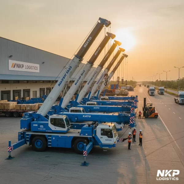 4. Dàn xe cẩu kato sẵn sàng xuất phát