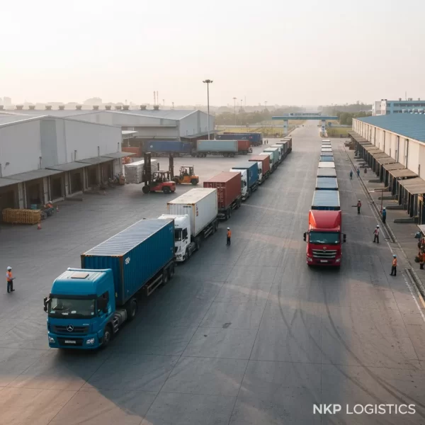 1. Đoàn xe đầu kéo container tại khu công nghiệp Bình Dương