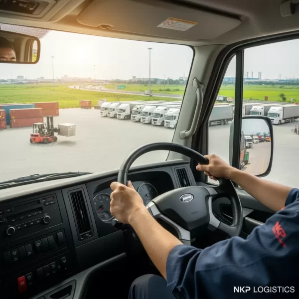 2. Tay lái vô lăng xe đầu kéo