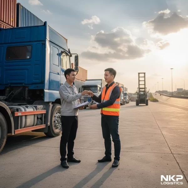 4. Bàn giao chìa khóa xe đầu kéo