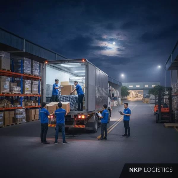 2. Xe tải chuyển nhà ban đêm