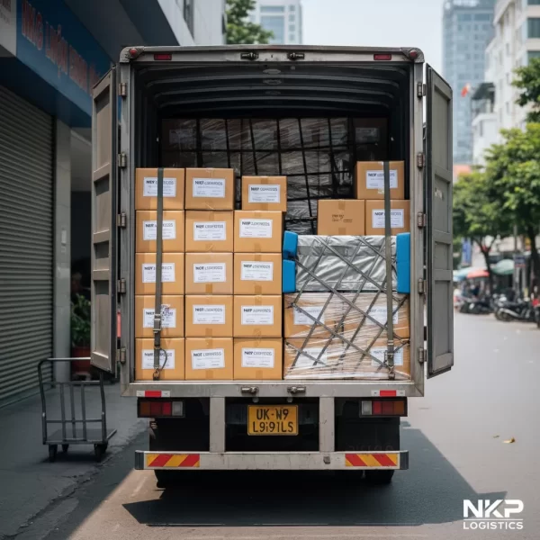 4. Hàng hóa sắp xếp gọn gàng trong thùng xe