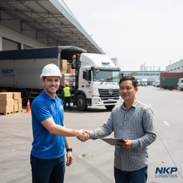 3. Bắt tay chốt giá trọn gói trước nhà xưởng