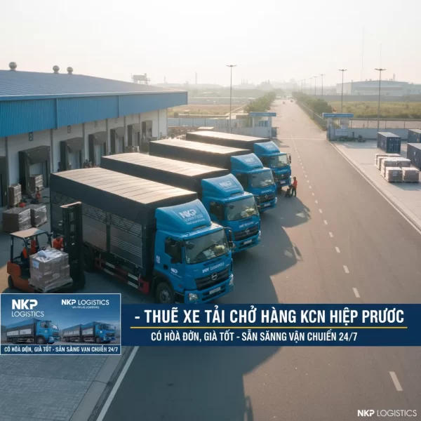 4. Đội xe tải NKP Logistics sẵn sàng vận chuyển