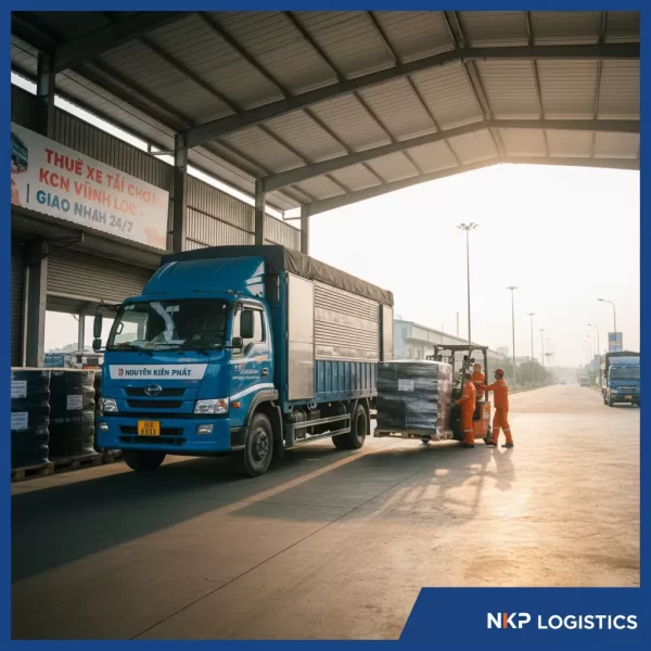 Dựa trên tiêu đề "Thuê Xe Tải Chở Hàng KCN Vĩnh Lộc – Giao Nhanh 24/7 | Nguyễn Kiên Phát", đây là 5 từ khóa ảnh độc đáo: