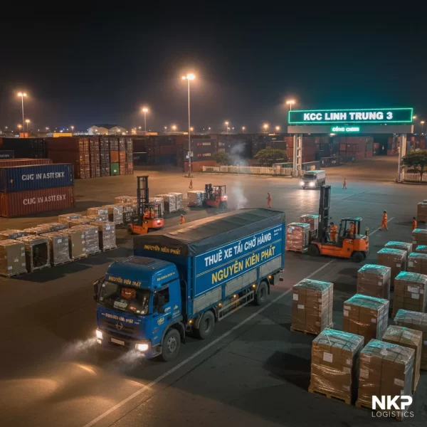 2. Chở hàng ban đêm tại KCX Linh Trung