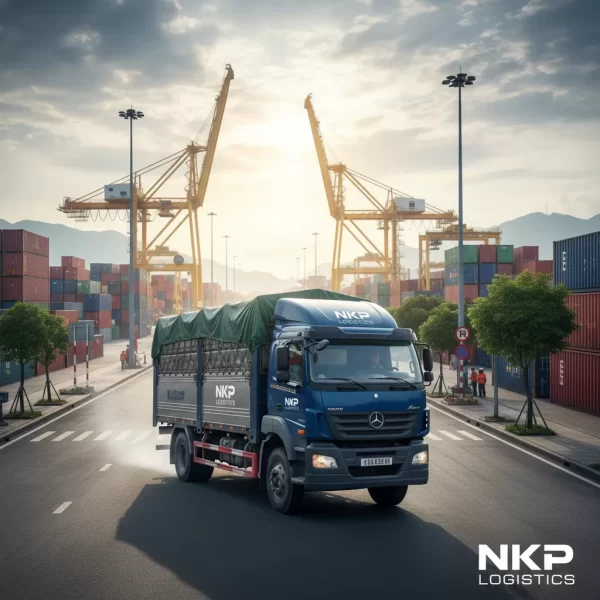 1.  Xe tải xuất phát nhanh từ cảng Phú Mỹ