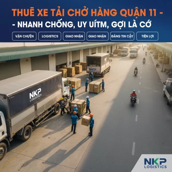 Dựa trên tiêu đề "Thuê Xe Tải Chở Hàng Quận 11 – Chở Hàng Nhanh, Uy Tín, Gọi Là Có", đây là 5 từ khóa ảnh độc đáo: