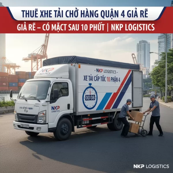 1. Xe tải cấp tốc 10 phút tại Quận 4